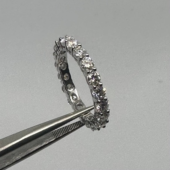 Moissanite Diamond Eternity Ring Wedding Anniversary Band 2 Ct Size 6 Show * - Picture 12 of 12